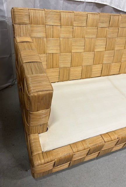 vintage block island style 2 piece sofa