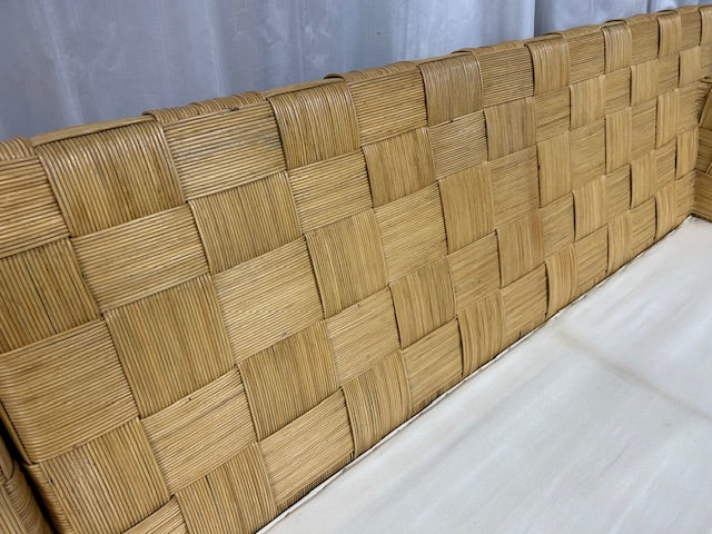 vintage block island style 2 piece sofa