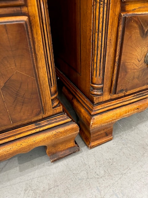 vintage pair of oyster veneer chests