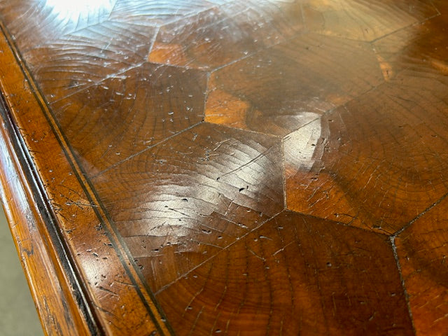 vintage pair of oyster veneer chests