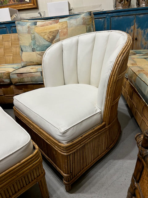 vintage split bamboo rattan set