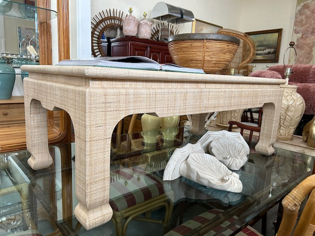 Harrison Van Horn raffia wrapped coffee table