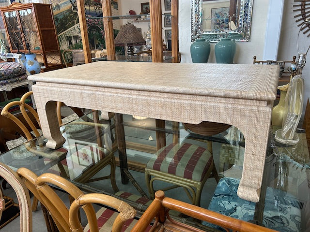Harrison Van Horn raffia wrapped table