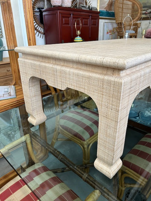 Harrison Van Horn raffia wrapped coffee table