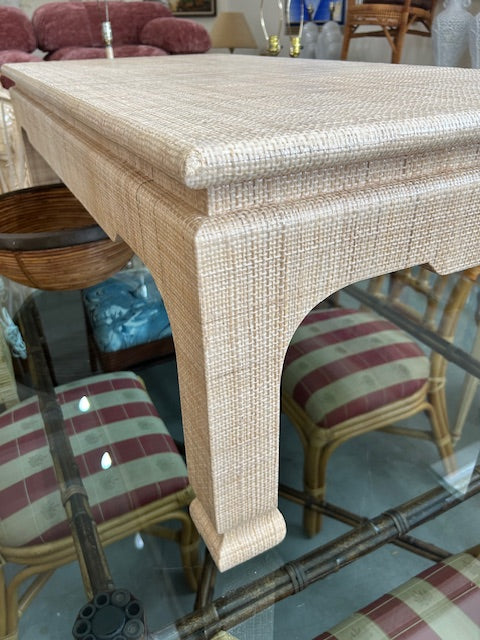Harrison Van Horn raffia wrapped coffee table