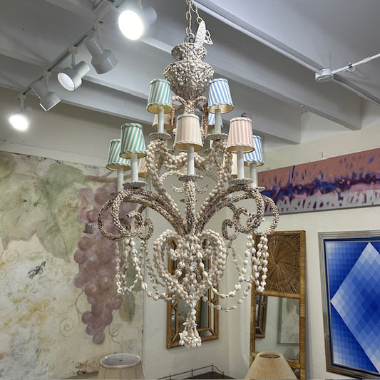 shell encrusted chandelier