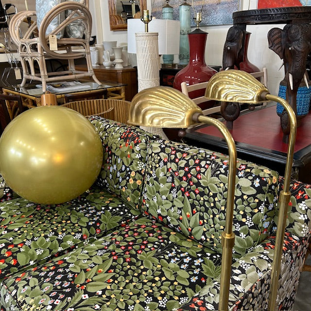 vintage pair shell floor lamps