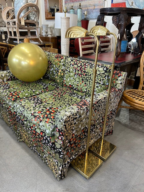 vintage brass shell lamps