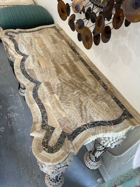 encrusted shell console