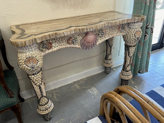 encrusted shell console