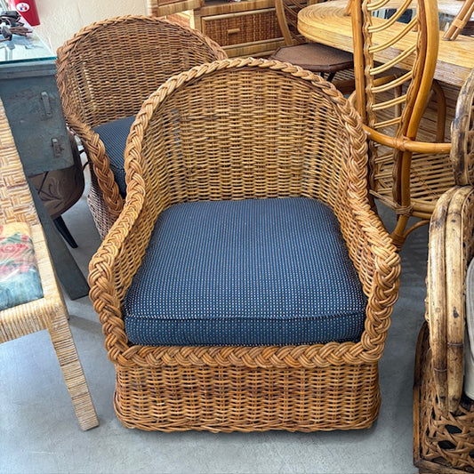 rattan cane braided wicker chairs Wicker Works