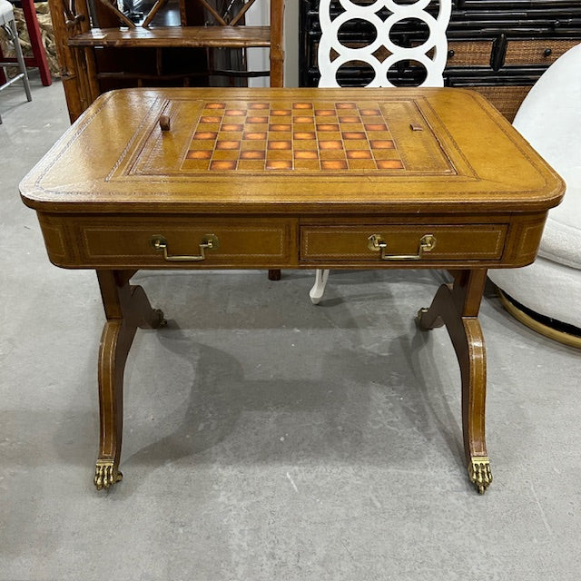 leather game table