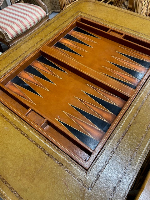 leather game table