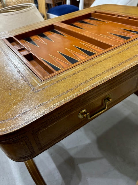 leather game table
