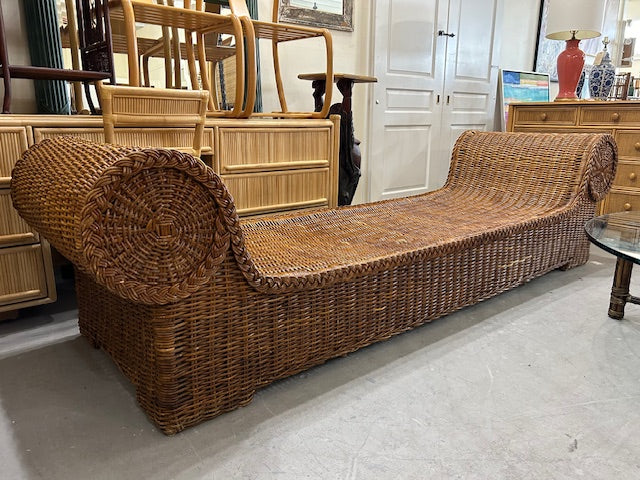 cane wicker rattan daybed Michael Taylor