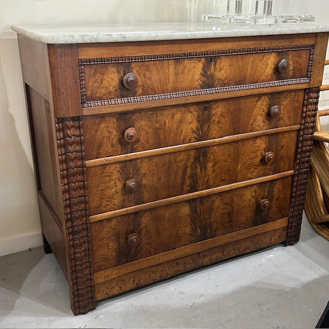 antique chest with marble top