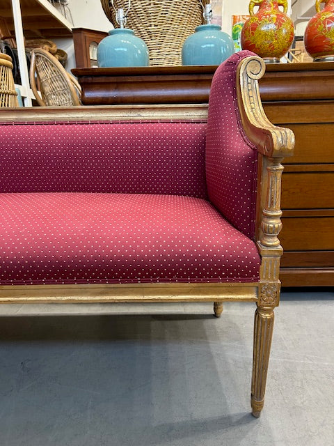 gold gilded settee bench