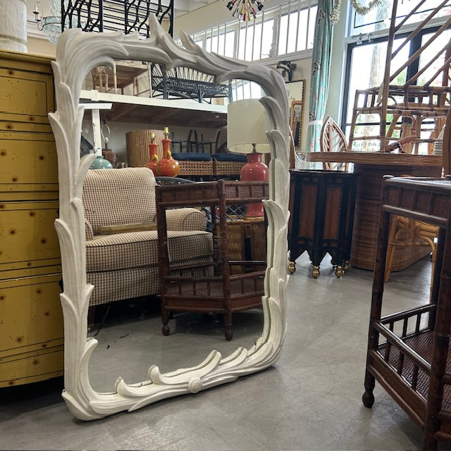 plaster palm frond Serge Roche style mirror