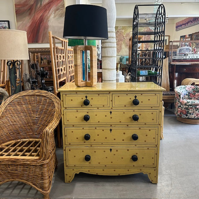 antique painted pine chest