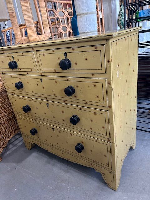 antique painted pine chest