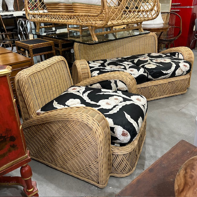 Jay Spectre wicker steamer Century chair