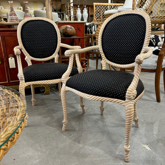 faux rope chairs