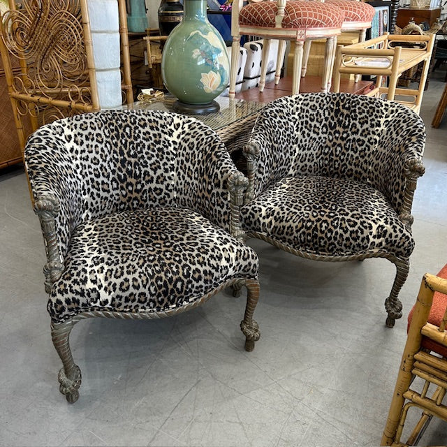 Napoleon style faux rope chairs