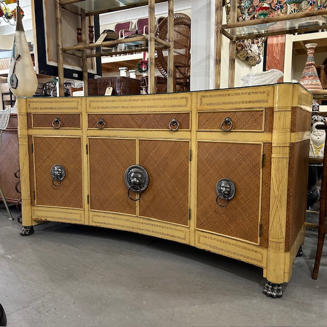 Maitland Smith raffia credenza
