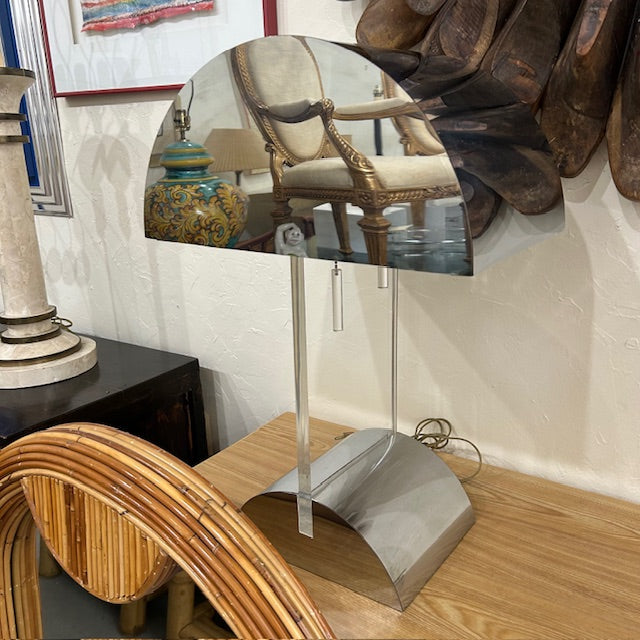 pair 70s chrome / lucite lamps by George Kovacs