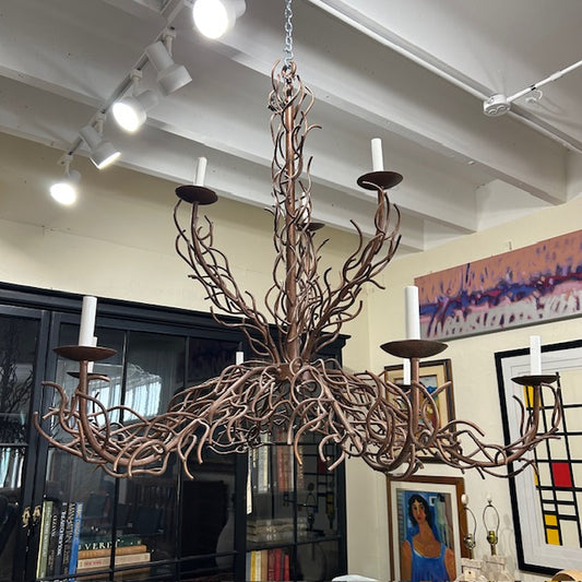 faux coral chandelier vintage