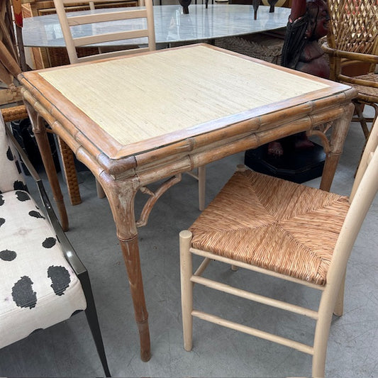 vintage faux bamboo game table