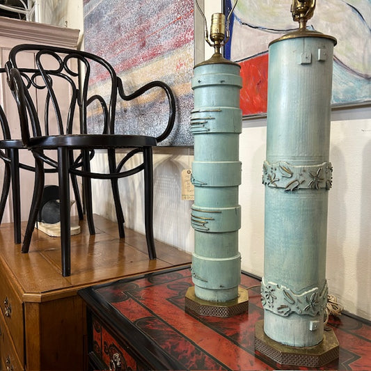 vintage wallpaper roller lamps