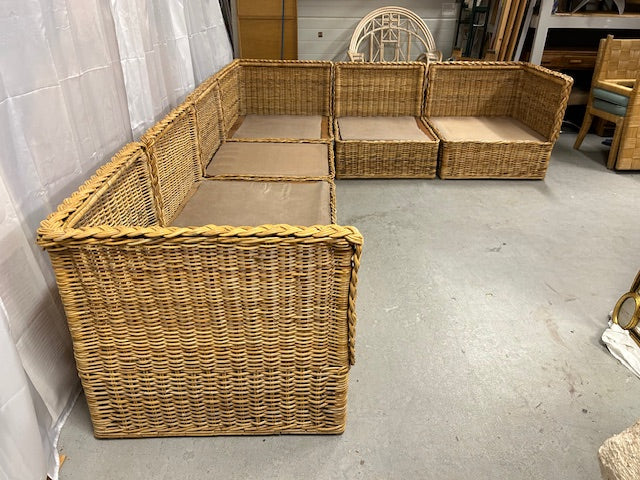 6 piece vintage sectional sofa