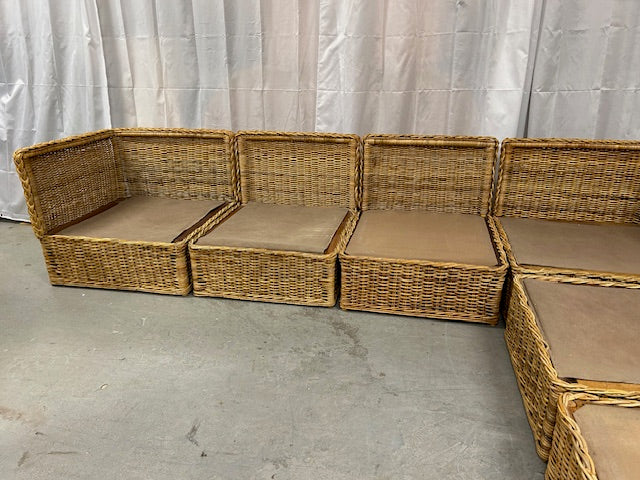 6 piece vintage sectional sofa