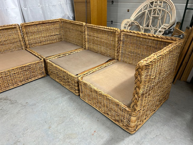 6 piece vintage sectional sofa