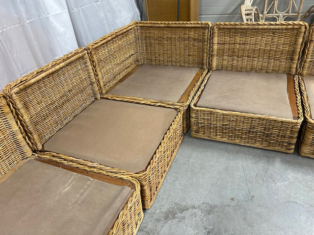 6 piece vintage sectional sofa