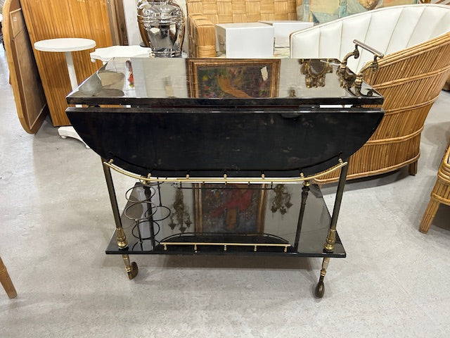 goatskin parchment bar art trolley