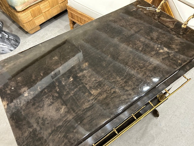 vintage Aldo Tura bar cart
