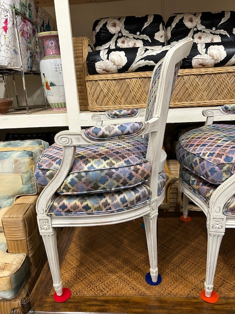 pair petite fauteuils chairs