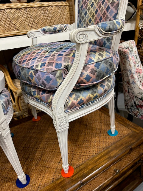 pair petite fauteuils chairs