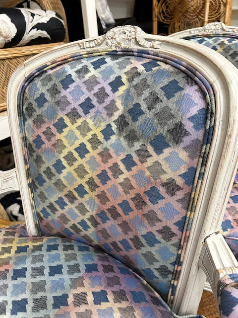 pair petite fauteuils chairs