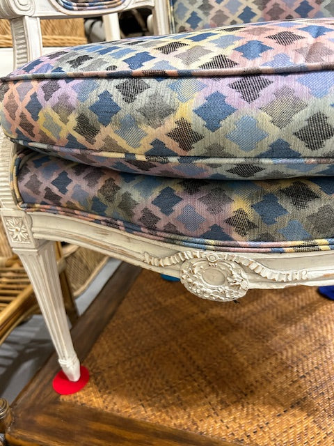 pair petite fauteuils chairs