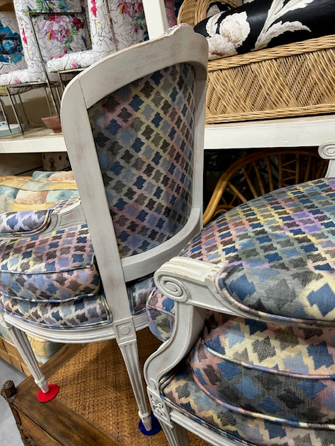 pair petite fauteuils chairs