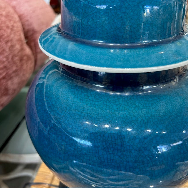 vintage ginger jar crackle glazed lamps