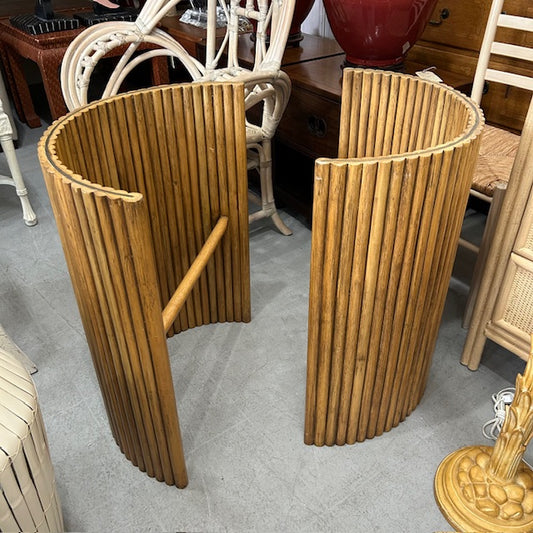 McGuire style rattan dining table base